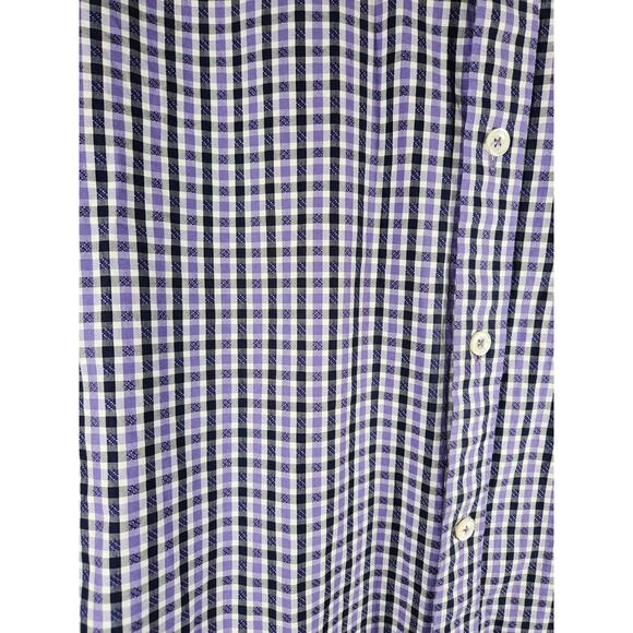 Bugatchi Men's Button Down Shirt Long Sleeve Medium Black Purple Gray‎ - Picture 2 of 6